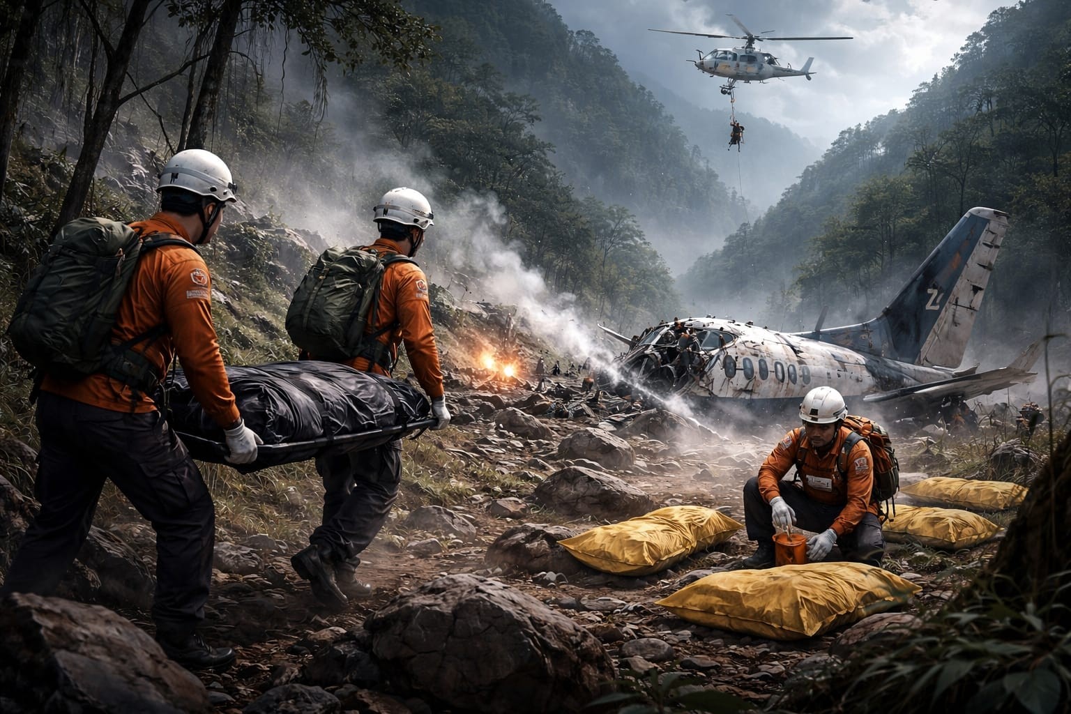 Basarnas Temukan 2 Jenazah dan 9 Paket Bagian Tubuh Korban Pesawat ATR 42-500 di Gunung Bulusaraung
