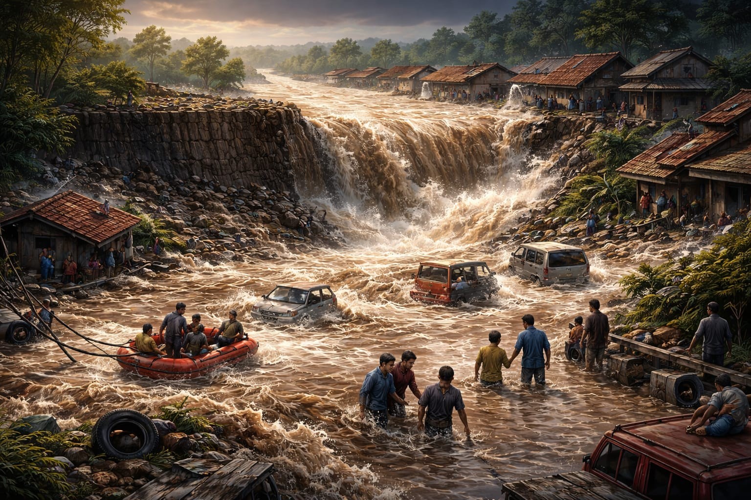 Tanggul Sungai Tuntang Demak Jebol Lagi, Banjir Lumpuhkan Jalur Utama Semarang–Purwodadi