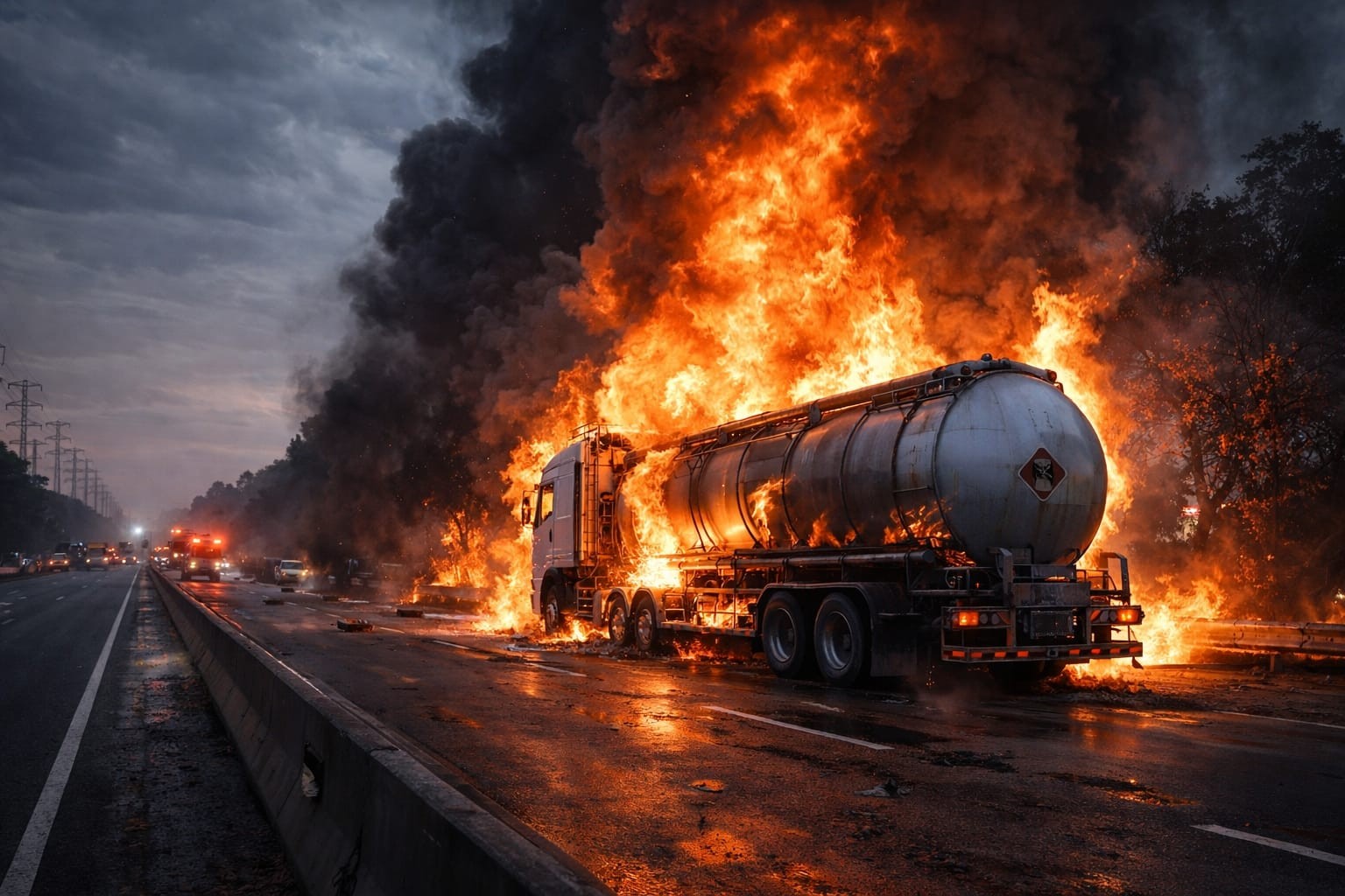 Truk Tangki Bermuatan Tiner Terbakar Hebat di Tol Cipali, Arus Jakarta Arah Jateng Sempat Lumpuh