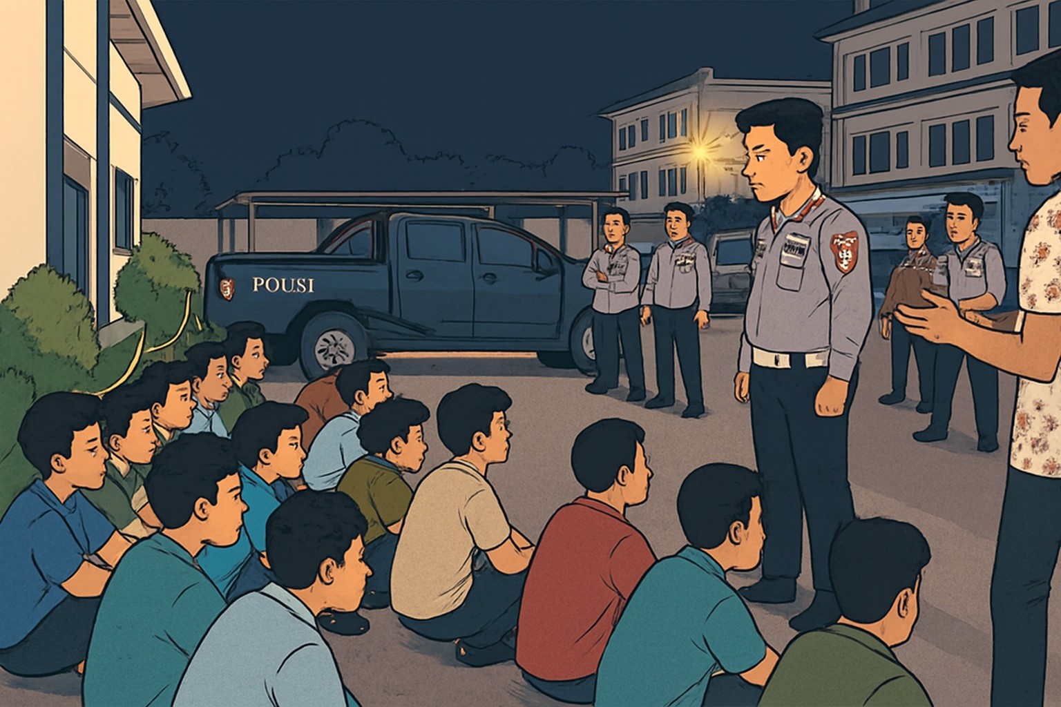 POLISI SERGAP GANGSTER, SITA SEJUMLAH SAJAM