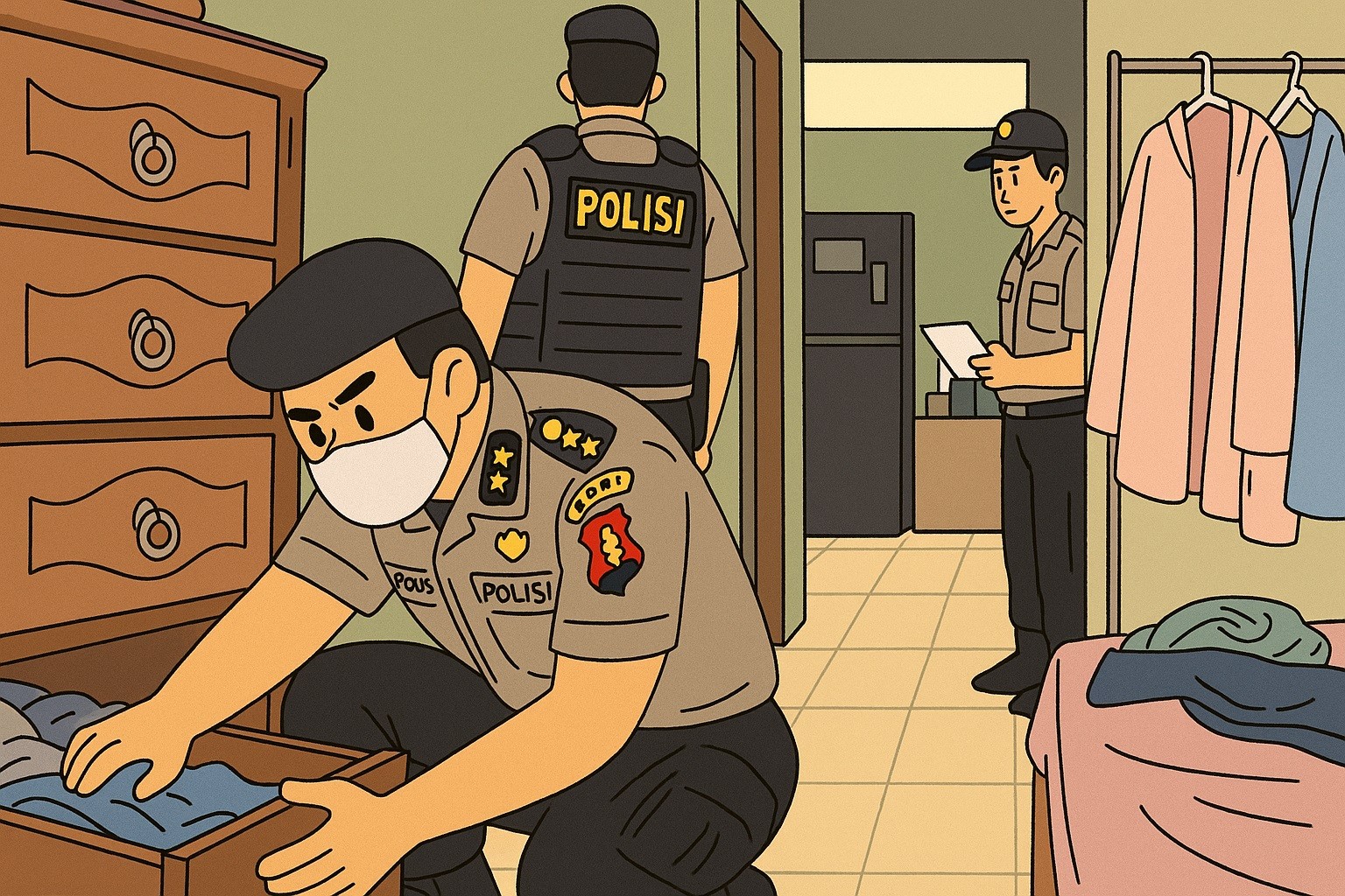 Polisi Geledah Rumah Pelajar Diduga Pelaku Ledakan di SMAN 72 Jakarta