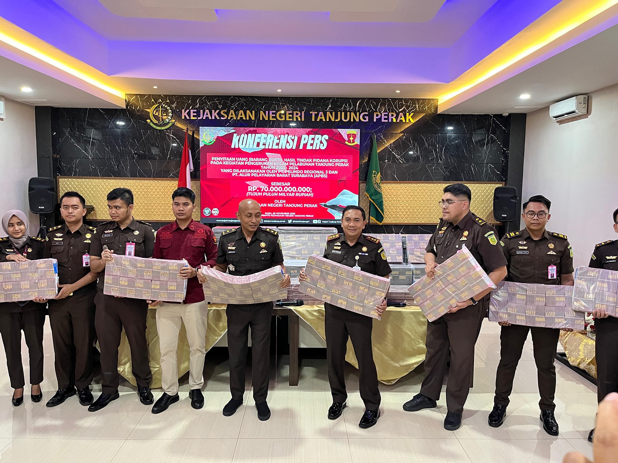 Kejari Tanjung Perak Sita Rp70 Miliar dari Kasus Dugaan Korupsi di Pelabuhan Tanjung Perak