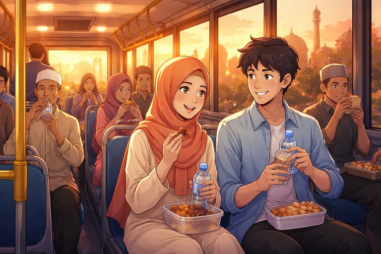Ramadhan 2026: Penumpang Kini Boleh Buka Puasa di Bus Transjakarta, Ini Aturan nya.