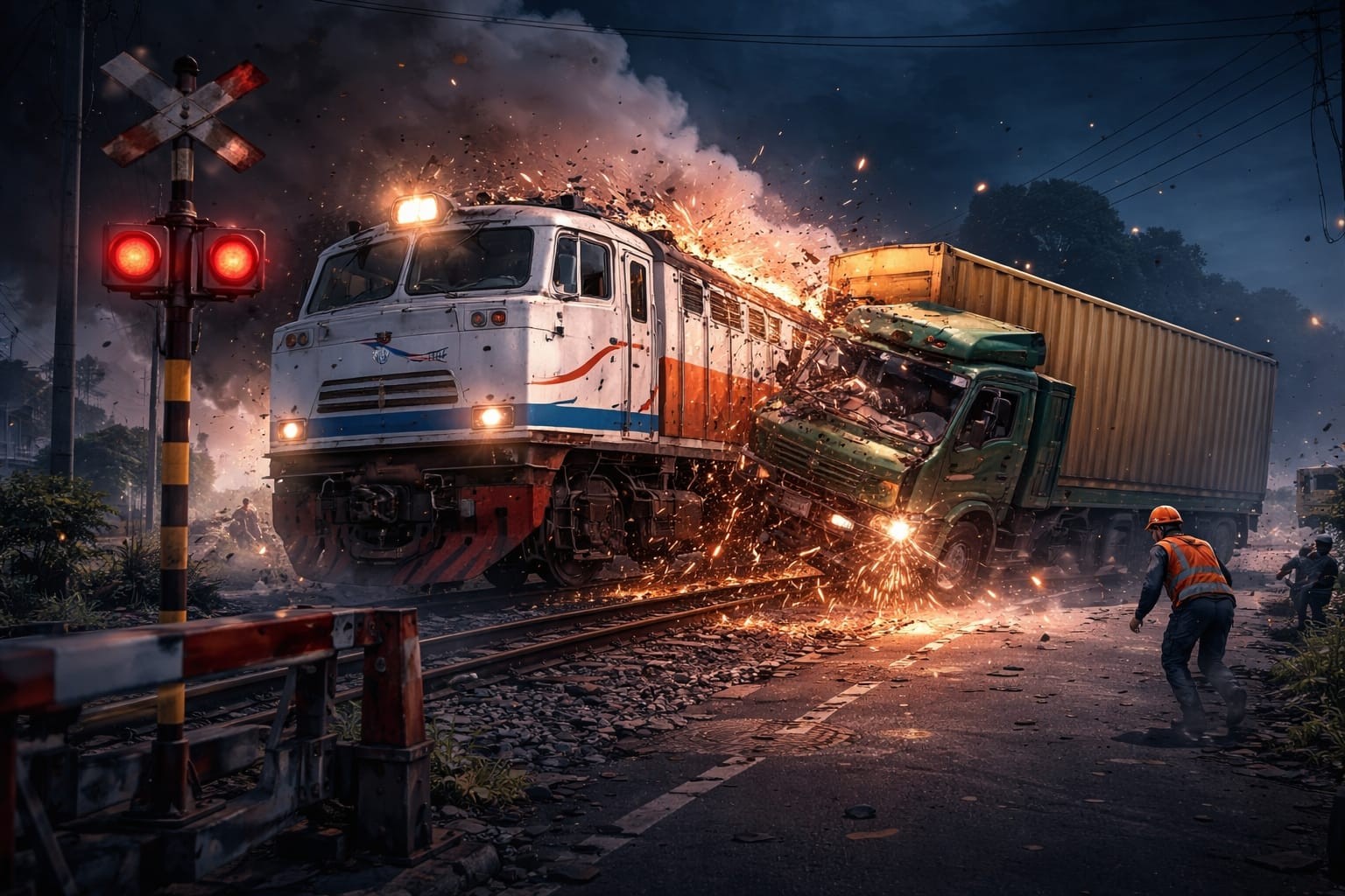Kereta Api Gajayana Tabrak Truk di Kebumen, Sopir Tewas dan Penjaga Perlintasan Luka